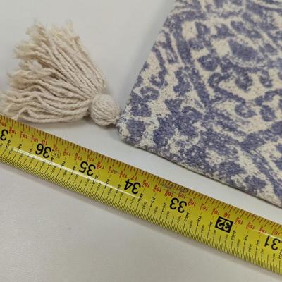 Blue & White Doorway Floor Rug