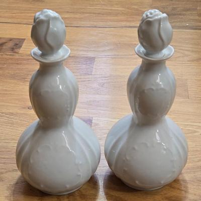 (2) Porcelain Scent Bottles