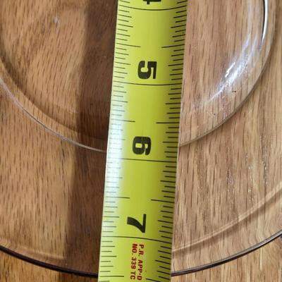Silver Rim Clear Glass Plates
