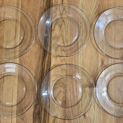 Silver Rim Clear Glass Plates