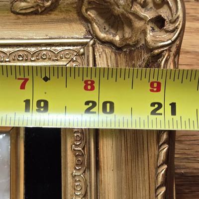 Vintage Gold Gilt Wood Frame with Porcelain Insert