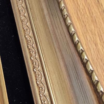 Vintage Gold Gilt Wood Frame with Porcelain Insert