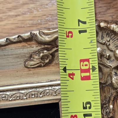 Vintage Gold Gilt Wood Frame with Porcelain Insert