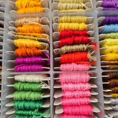Embroidery Thread Lot with Organizer #1