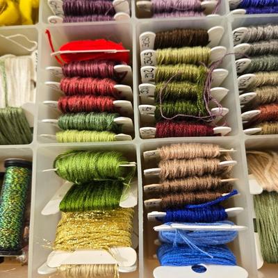 Embroidery Thread Lot with Organizer #2