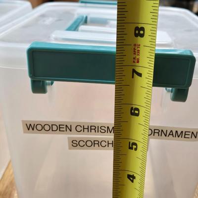 (2) Plastic Organizing Containers with Handles