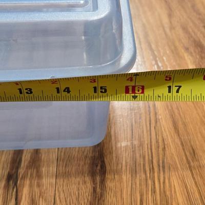 Blue Plastic Flip Top Container