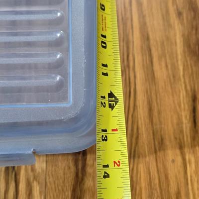 Blue Plastic Flip Top Container