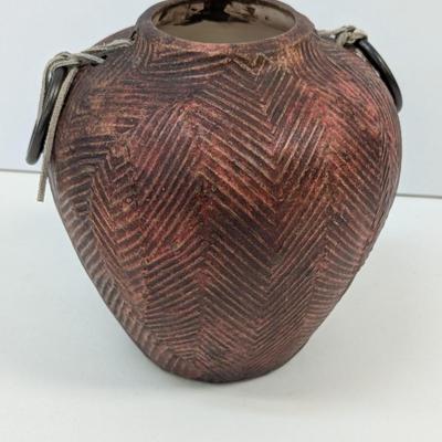 Vintage Clay Pot With Handles On The Side