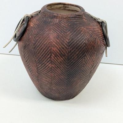 Vintage Clay Pot With Handles On The Side