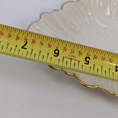 Lenox USA Triangle Bowl & Westbury Punch Out Design Bowl 24K Edges