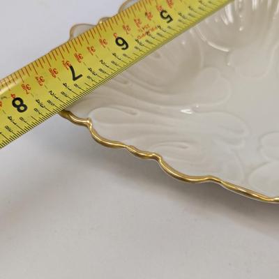 Lenox USA Triangle Bowl & Westbury Punch Out Design Bowl 24K Edges
