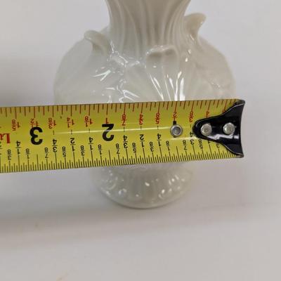 Lenox USA Special Leaf Bud Vase With Silver Edges