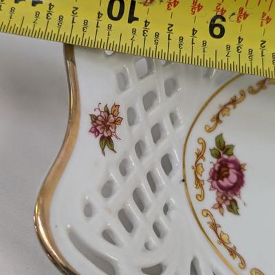 Vintage Bavaria Schumann Arzberg Germany Pierced Dish