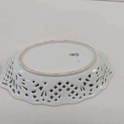 Vintage Bavaria Schumann Arzberg Germany Pierced Dish