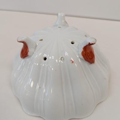 Vintage Japanese Hand Painted Berry Strainer Bowl