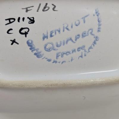 Henriot Quimper 7" Butter Tray With Knife