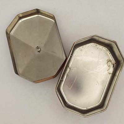 Lot of 4 Misc Vintage Tea and Coffee Canisters - Metal, Chrome Copper, Aluminum, Plastic - Ransburg Masterware Kromex - Some Sold As-Is