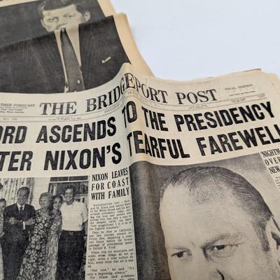 Vintage 1960's Newspapers Nixon JFK Vintage Souvenir Views