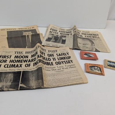 Vintage 1960's Newspapers Nixon JFK Vintage Souvenir Views
