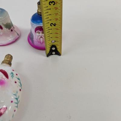 Vintage Santa & Bells Christmas Light Bulbs
