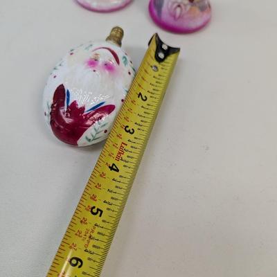 Vintage Santa & Bells Christmas Light Bulbs