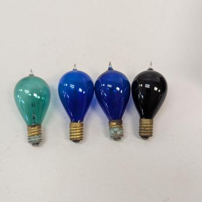 Antique Edison Glass Exhaust Tip Carbon Filament Christmas Light Bulbs