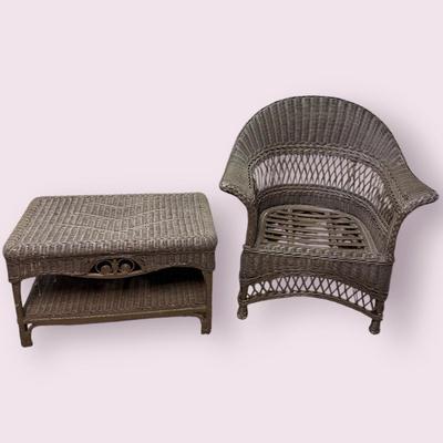 Wicker Chair and Table (BS-HS)