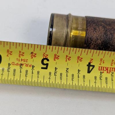 Antique Leather Wrapped Brass Nautical Telescope