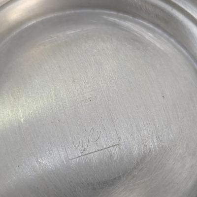 Marked Vintage Pewter Gravy Bowl With Saucer