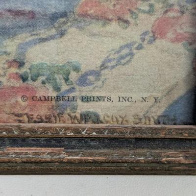 1920's Framed 10" x 8 1/2" Jessie Wilcox Smith Campbell Prints, Inc,. N. Y.