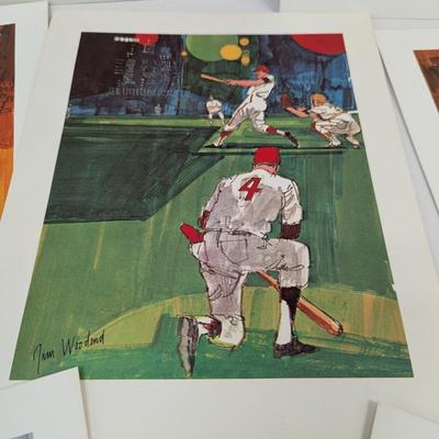 Jim Woodend Set Of 8 Vintage Sport Prints