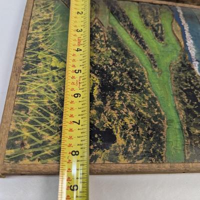 Hand Carved & Painting Ardglass County Down Ireland 2nd Hole Par 3 Pebble Beach Golf Club Hole