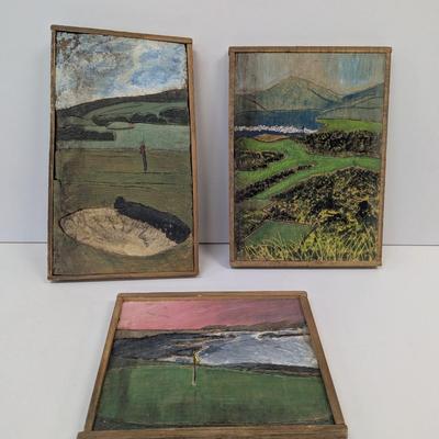 Hand Carved & Painting Ardglass County Down Ireland 2nd Hole Par 3 Pebble Beach Golf Club Hole
