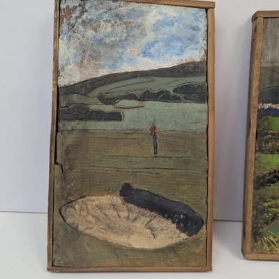 Hand Carved & Painting Ardglass County Down Ireland 2nd Hole Par 3 Pebble Beach Golf Club Hole