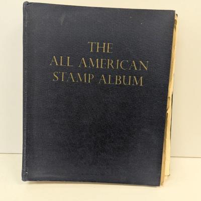 The All American Stamp Album & Ideal Stamp Album Contains A Few Stamps
