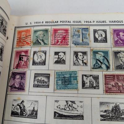 The All American Stamp Album & Ideal Stamp Album Contains A Few Stamps