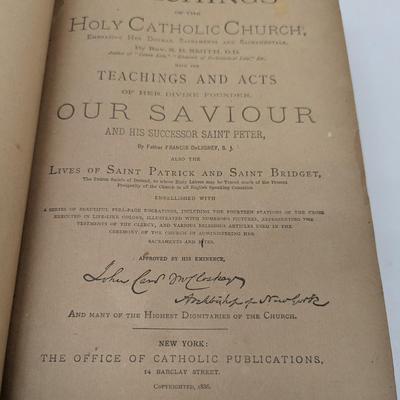 1886 Vintage Teachings Of The Holy Catholic Church Book