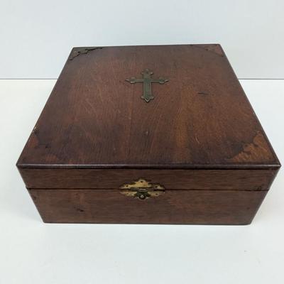 Vintage Catholic Sick Call Home Last Rites Communion Set With Box