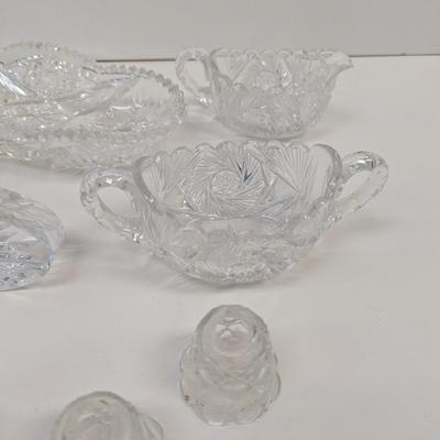 Vintage Cut & Pressed Glass Waterford Clock