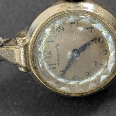 Vintage Jewelry Heart Earrings Elgin & Hamilton Watches