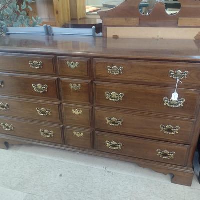 Pennsylvania House Stretch Dresser with Mirror- Approx 57 1/2" x 18" x 32 3/4" Tall