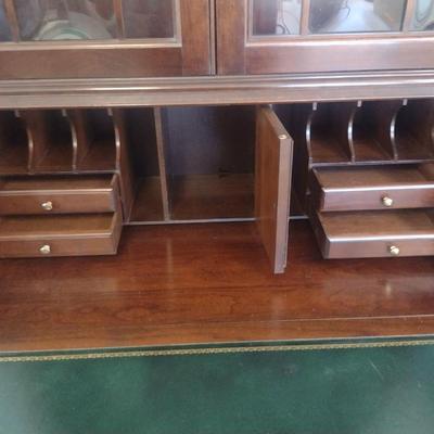 Vintage Jasper Cabinet Secretary Hutch Cabinet- Approx 34" x 18" x 81 1/2" Tall