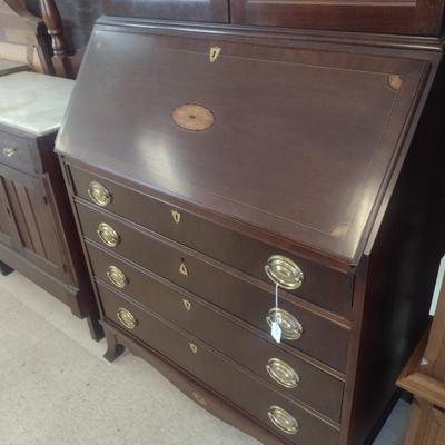 Vintage Jasper Cabinet Secretary Hutch Cabinet- Approx 34" x 18" x 81 1/2" Tall