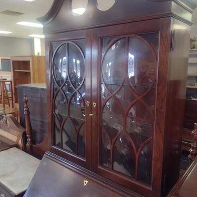 Vintage Jasper Cabinet Secretary Hutch Cabinet- Approx 34" x 18" x 81 1/2" Tall