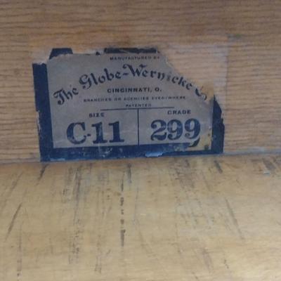 Antique Globe-Wernicke Co. Four Section Barrister Cabinet- Approx 34" x 9 3/4" x 62" Tall