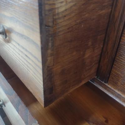 Antique Two Over Four Drawer Tall Dresser- Approx 30 1/2" X 17" x 47" Tall