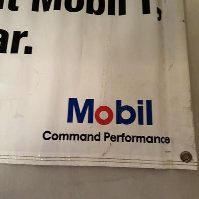 Mobile 1 plastic banner advertisement