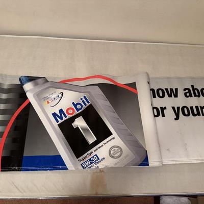 Mobile 1 plastic banner advertisement