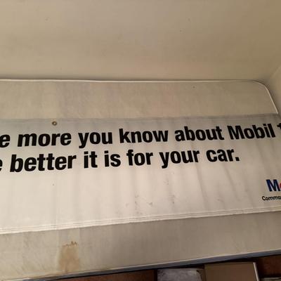 Mobile 1 plastic banner advertisement